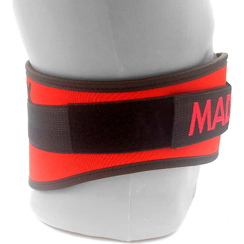 Атлетичний пояс MadMax MFB-421 Simply the Best неопреновий Red XXL (MFB-421-RED_XXL) - зображення 6