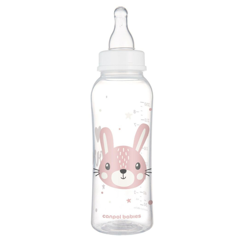 Пляшечка для годування Canpol babies Cute Animals стандартна 250 мл рожева рожев (11/841_pin) - зображення 2