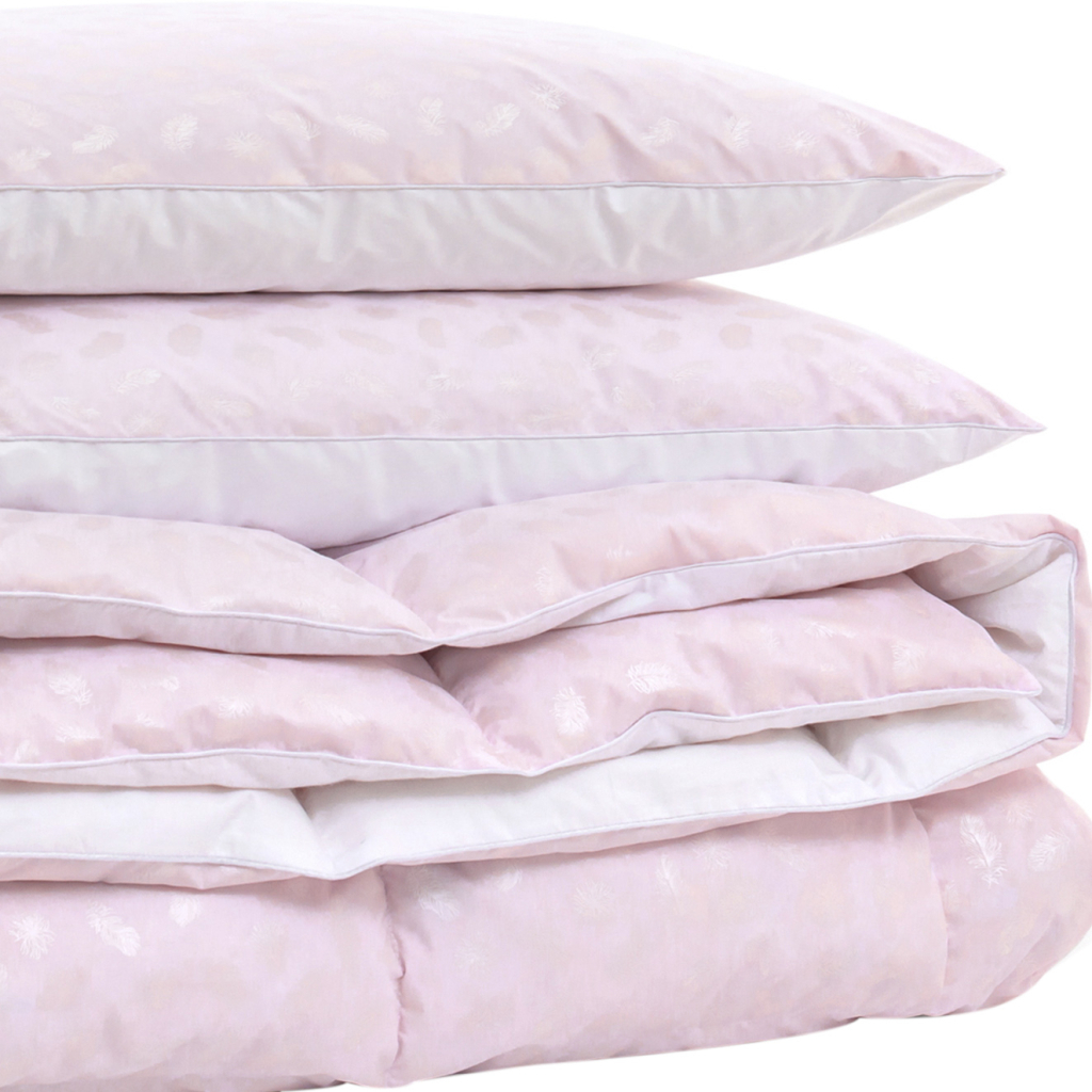 Ковдра MirSon Набір №2149 Bio-Pink Зима 50% пух 200х220 + подушки (2200003024814) - зображення 1