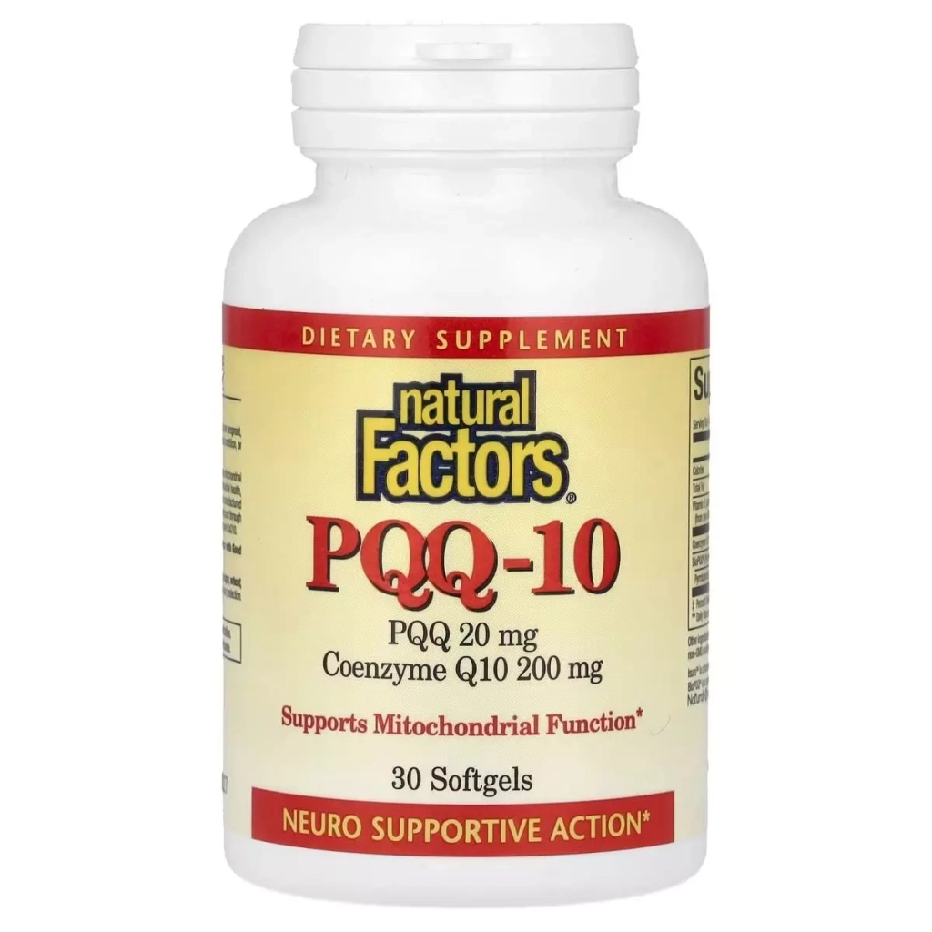 Вітамінно-мінеральний комплекс Natural Factors PQQ з Коензимом Q10, 20 мг, PQQ-10, 30 капсул (NFS-02617) - зображення 1