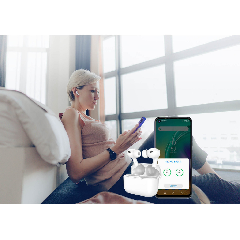 Навушники Tecno Buds 1 White (4895180763274) - зображення 6