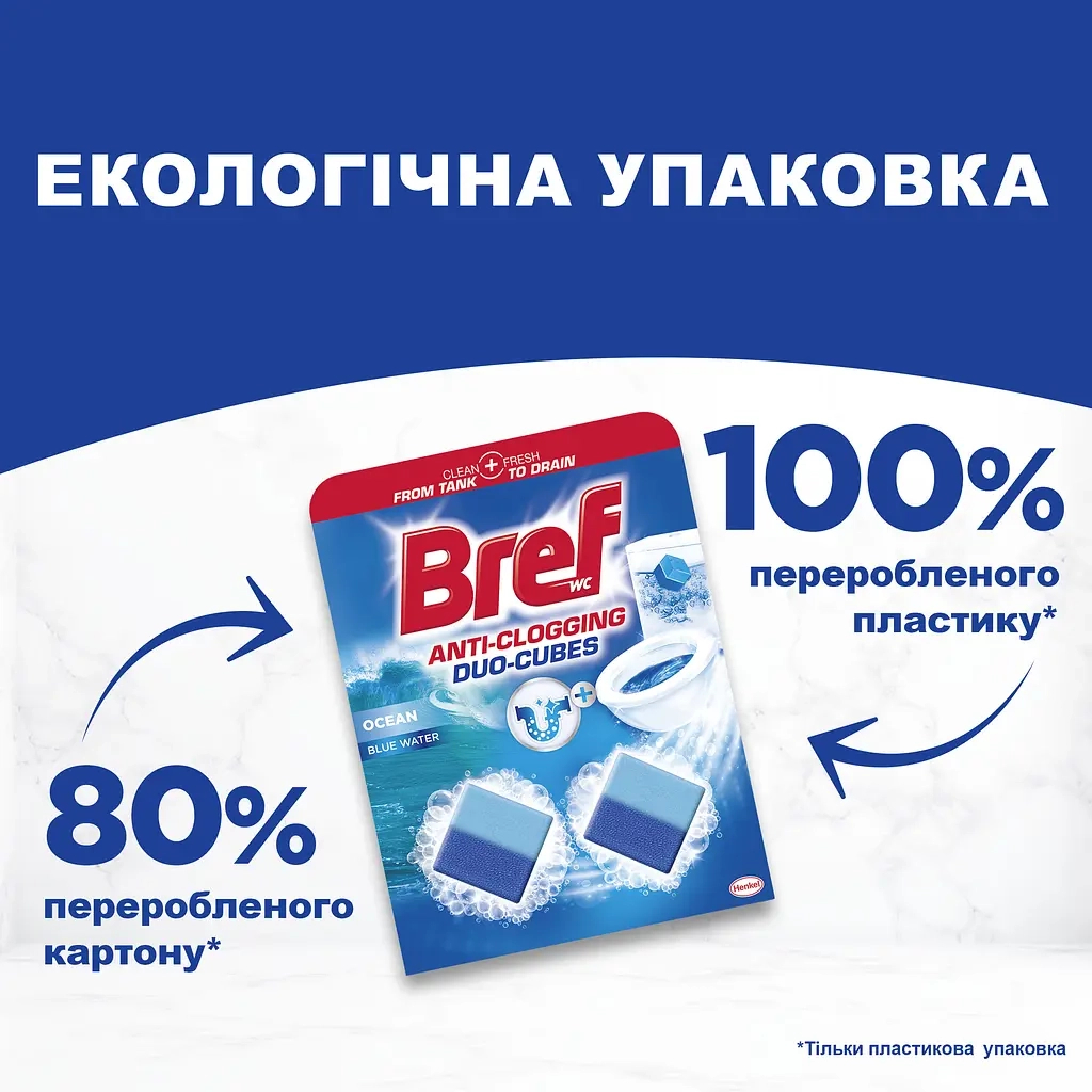 Засіб для чищення унітазу Bref Дуо–Куб 100 г (9000100897242) - изображение 5
