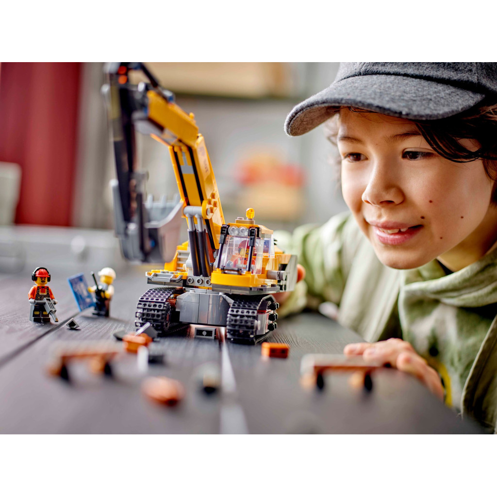Конструктор LEGO City Жовтий будівельний екскаватор (60420) - зображення 9