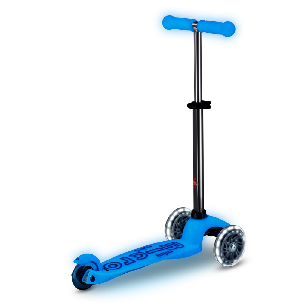 Самокат Micro Mini Deluxe Glow LED Арктичний синій (MMD215) - изображение 3