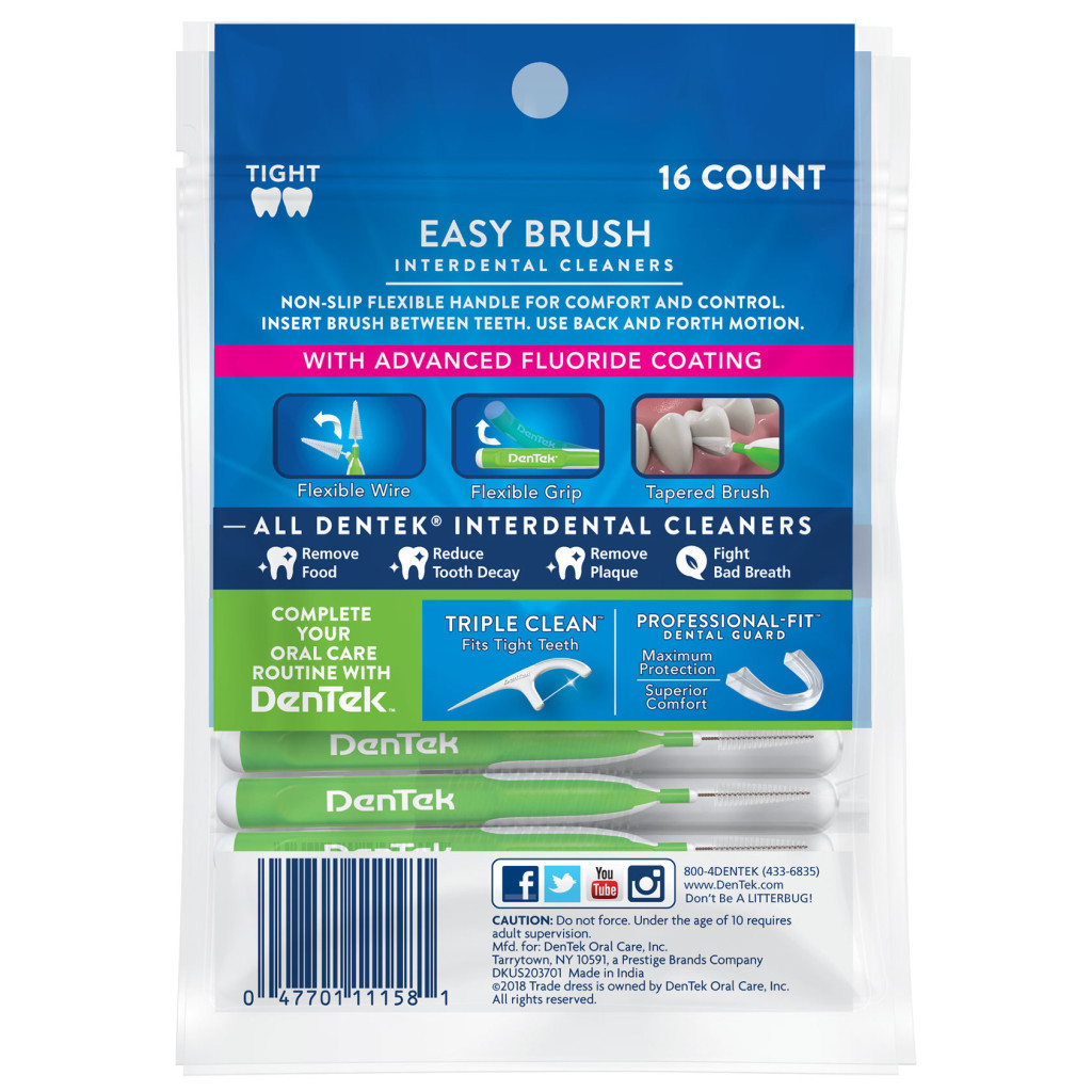 Щітки для міжзубних проміжків DenTek Зручне очищення для вузьких проміжків 16 шт. (047701002834) - зображення 2