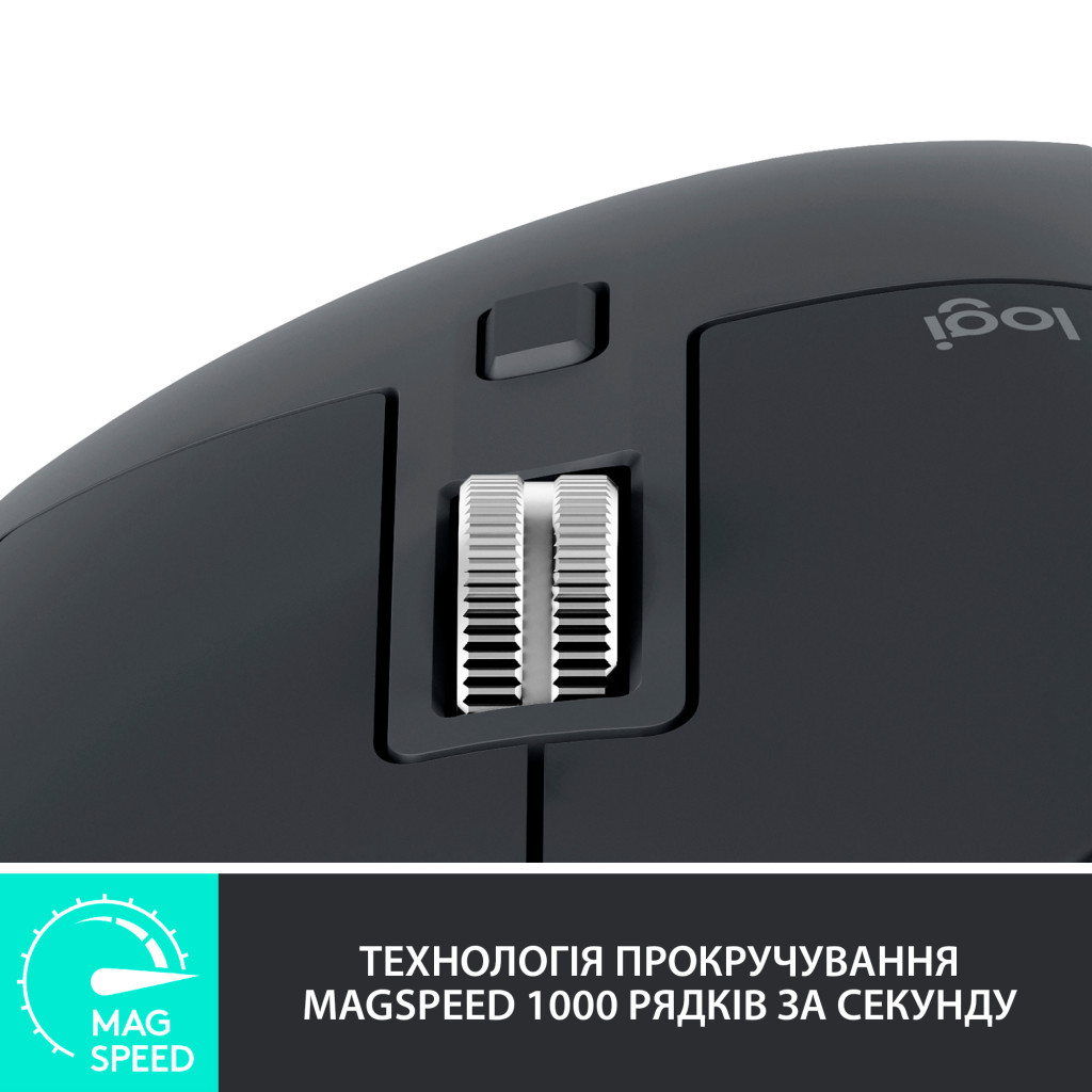 Мишка Logitech MX Master 3S Performance Wireless Mouse Bluetooth Graphite (910-006559) - зображення 4