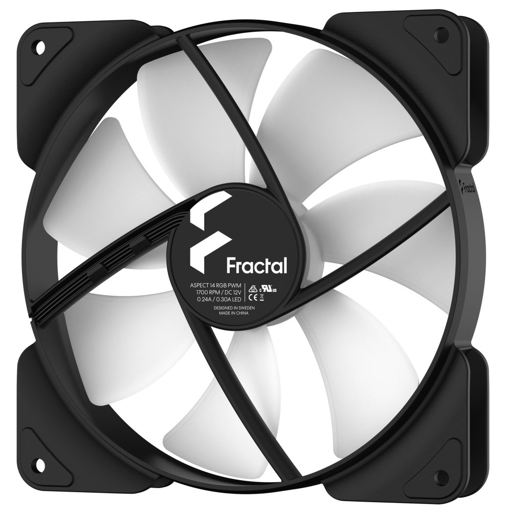 Кулер до корпусу Fractal Design Aspect 14 RGB PWM Black Frame (FD-F-AS1-1405) - зображення 4