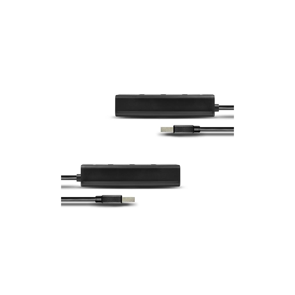 Концентратор AXAGON USB 3.1 to 4xUSB 3.0 1.2m + cable USB to Micro 5P black (HUE-S2BL) - зображення 6