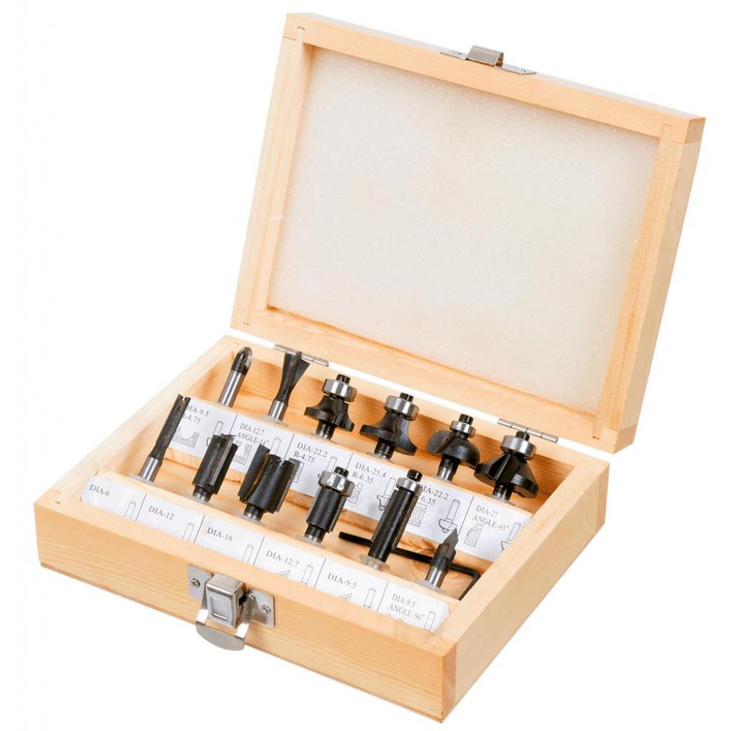 Набір фрез Verto фрез 12 шт, хвостовик 6 мм (60H008) - зображення 1