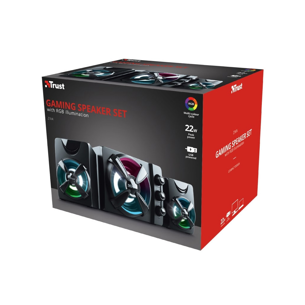 Акустична система Trust Ziva RGB Black (23644) - зображення 12