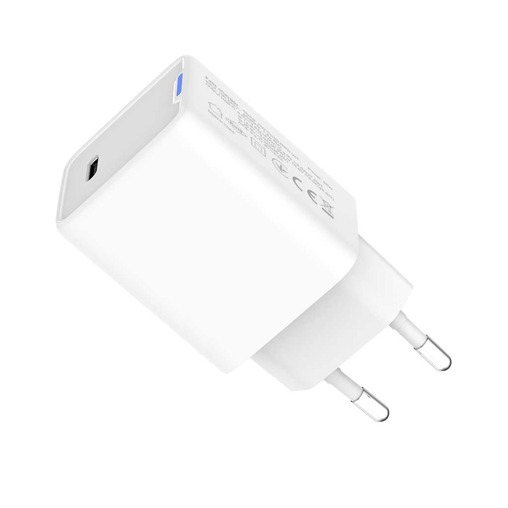 Зарядний пристрій ColorWay GaN Mini 65W PD Port PPS USB-C white (CW-CHS049PD-WT) - зображення 2