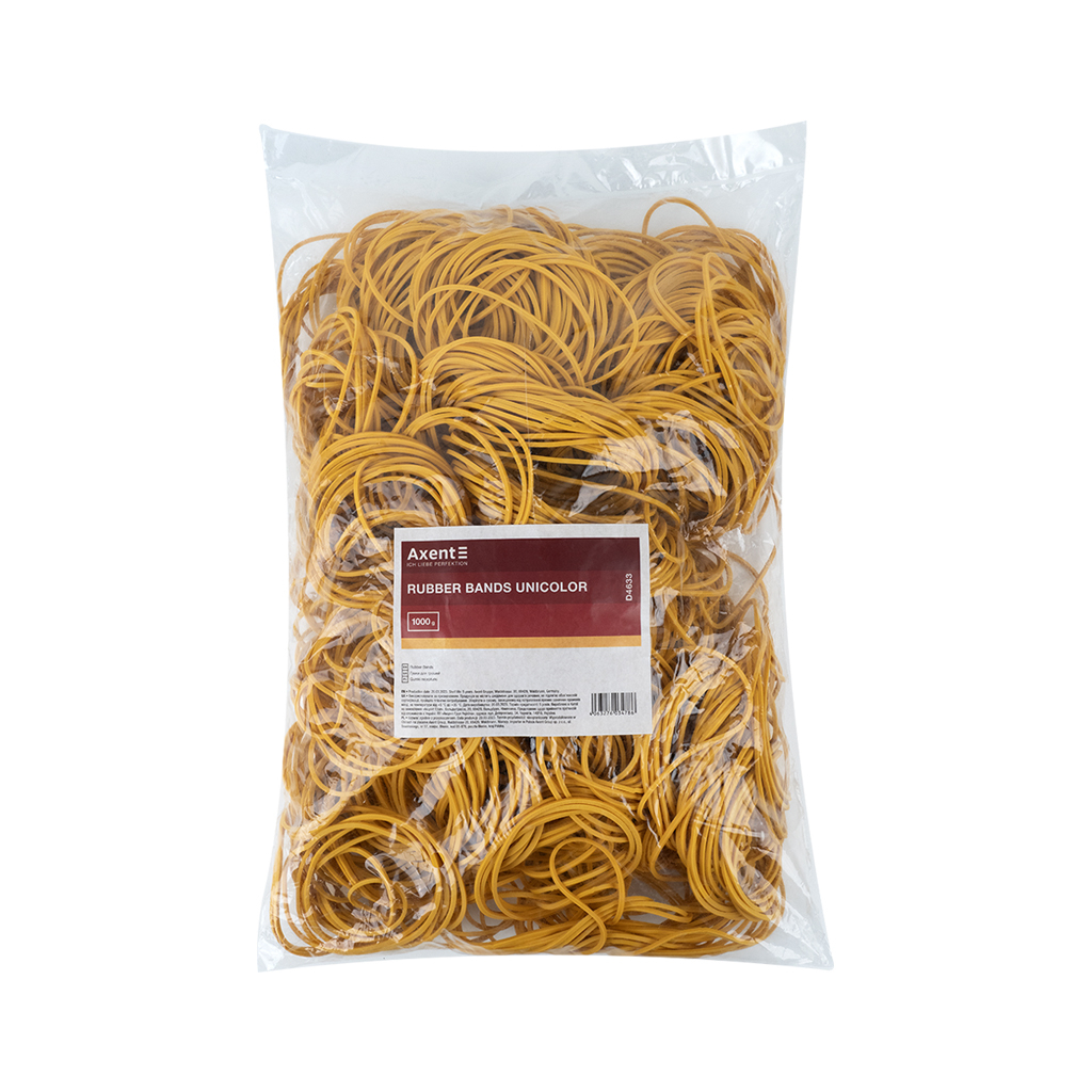 Резинки для грошей Axent Unicolor, 1000 г (D4633) - зображення 2