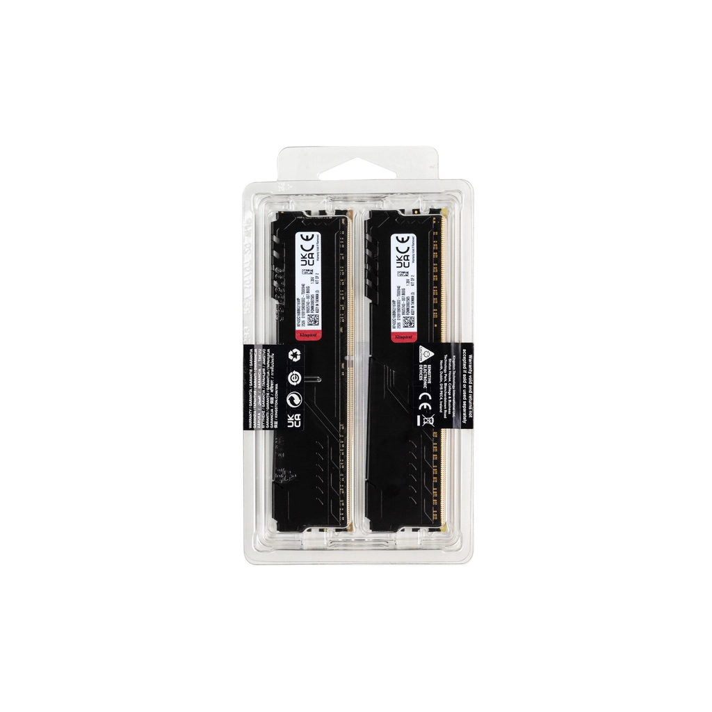 Модуль пам'яті для комп'ютера DDR4 32GB (2x16GB) 3200 MHz Beast Black Kingston Fury (ex.HyperX) (KF432C16BB1K2/32WP) - изображение 7