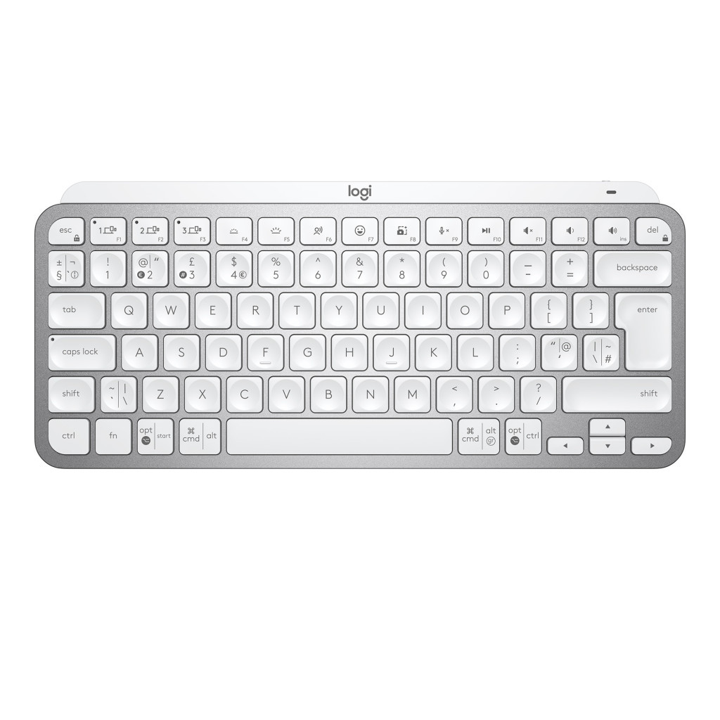 Клавіатура Logitech MX Keys Mini Wireless Illuminated UA Pale Grey (920-010499) - зображення 1