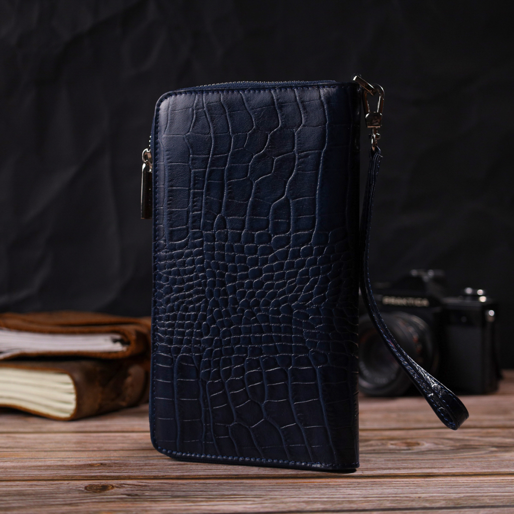 Гаманець Canpellini З натуральної шкіри Синій (21922) - зображення 9