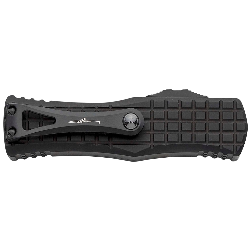 Ніж Microtech Hera Double Edge Black Blade FRAG OTF Tactical Serrator Blue (702-1TFRS) - зображення 4