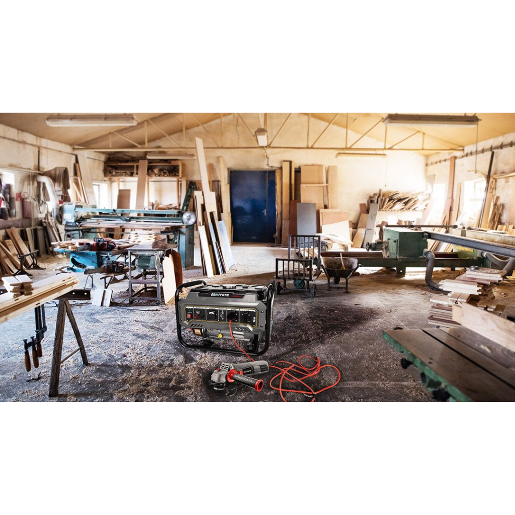 Генератор Graphite 230V (1 фаза), 2/2.2kW, ручний старт, AVR, 40кг (58G904) - зображення 2