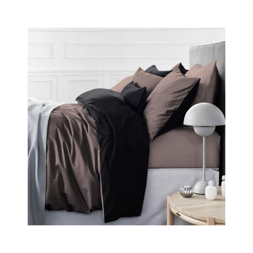 Постільна білизна MirSon King Size Сатин Premium 0211+0055 Dark Chocolate 220х240 (2200001169616) - изображение 1