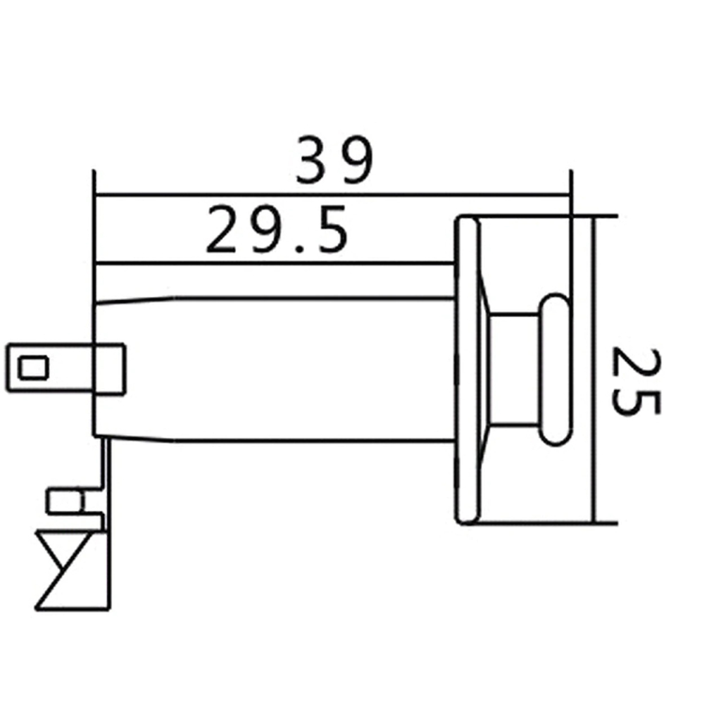 Вихідний роз'єм для гітари Paxphil Screw Mount Stereo Endpin Jack (Chrome) (LJ-35/3P CR) - зображення 3