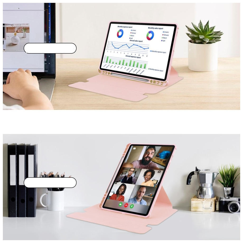 Чохол до планшета BeCover 360° Rotatable Samsung Tab A9 Plus SM-X210/SM-X215/SM-X216 11.0" Pink (710339) - зображення 5