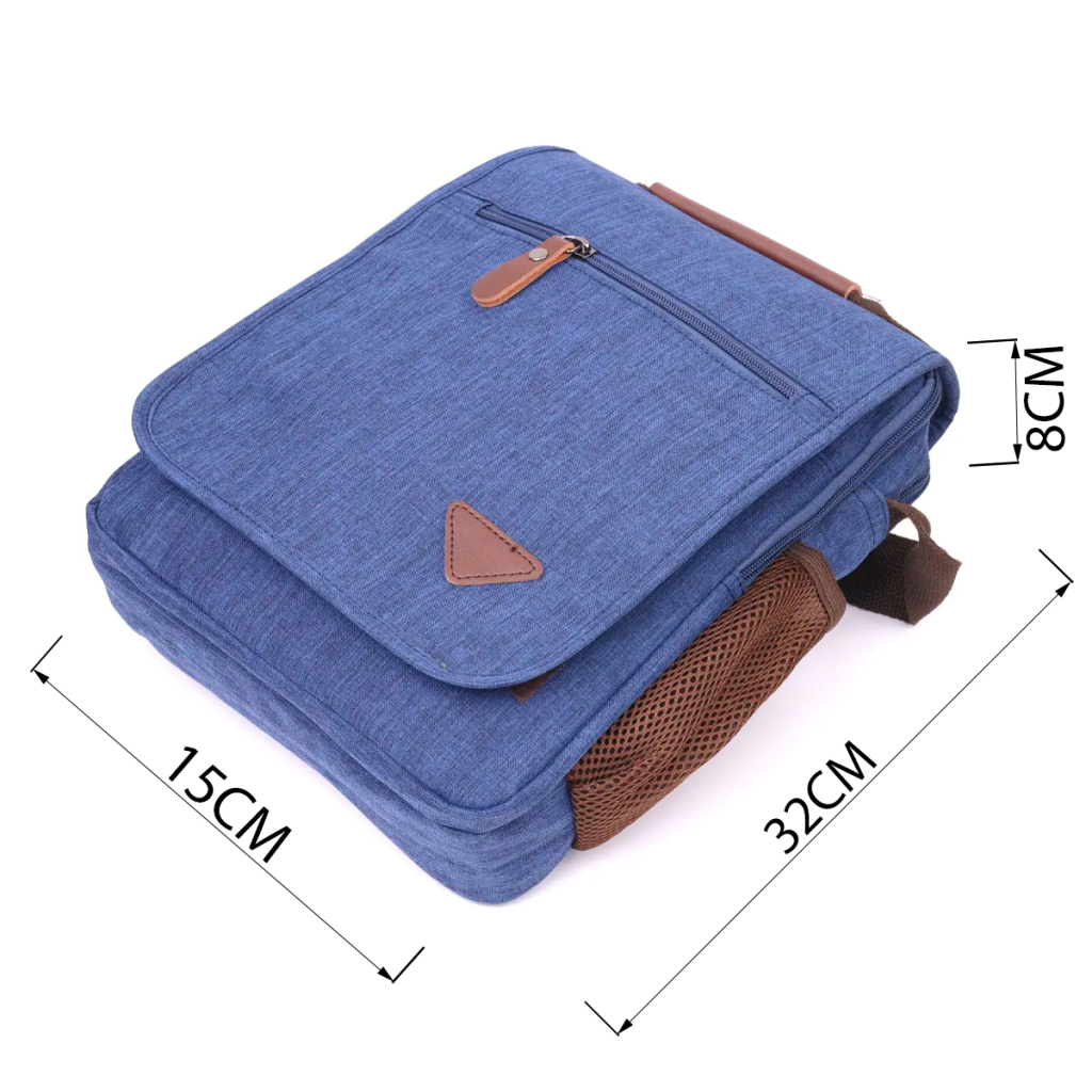 Сумка Vintage Через плече з текстилю Синя (21264) - зображення 4