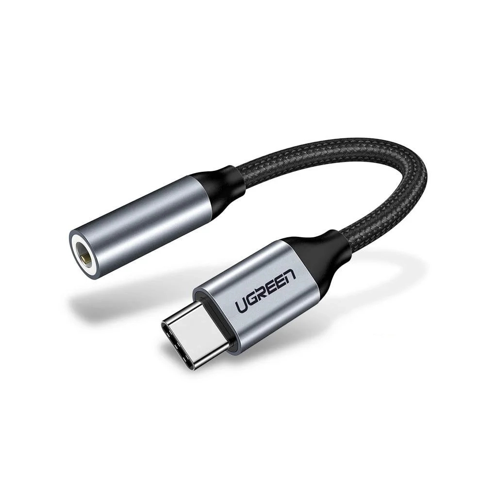 Перехідник USB-C to 3.5mm F 0.10m AV142 (Gray) Ugreen (30632) - зображення 1