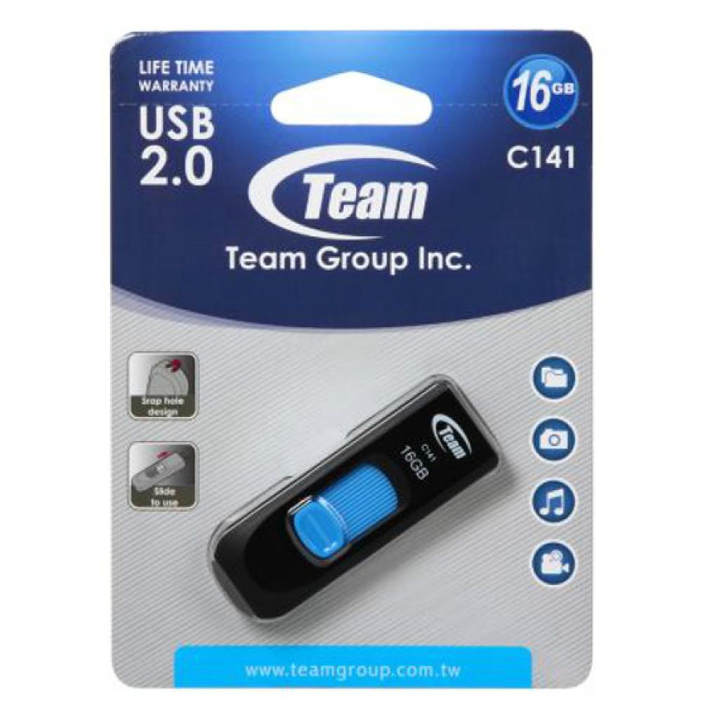 USB флеш накопичувач Team 16GB C141 Blue USB 2.0 (TC14116GL01) - зображення 5