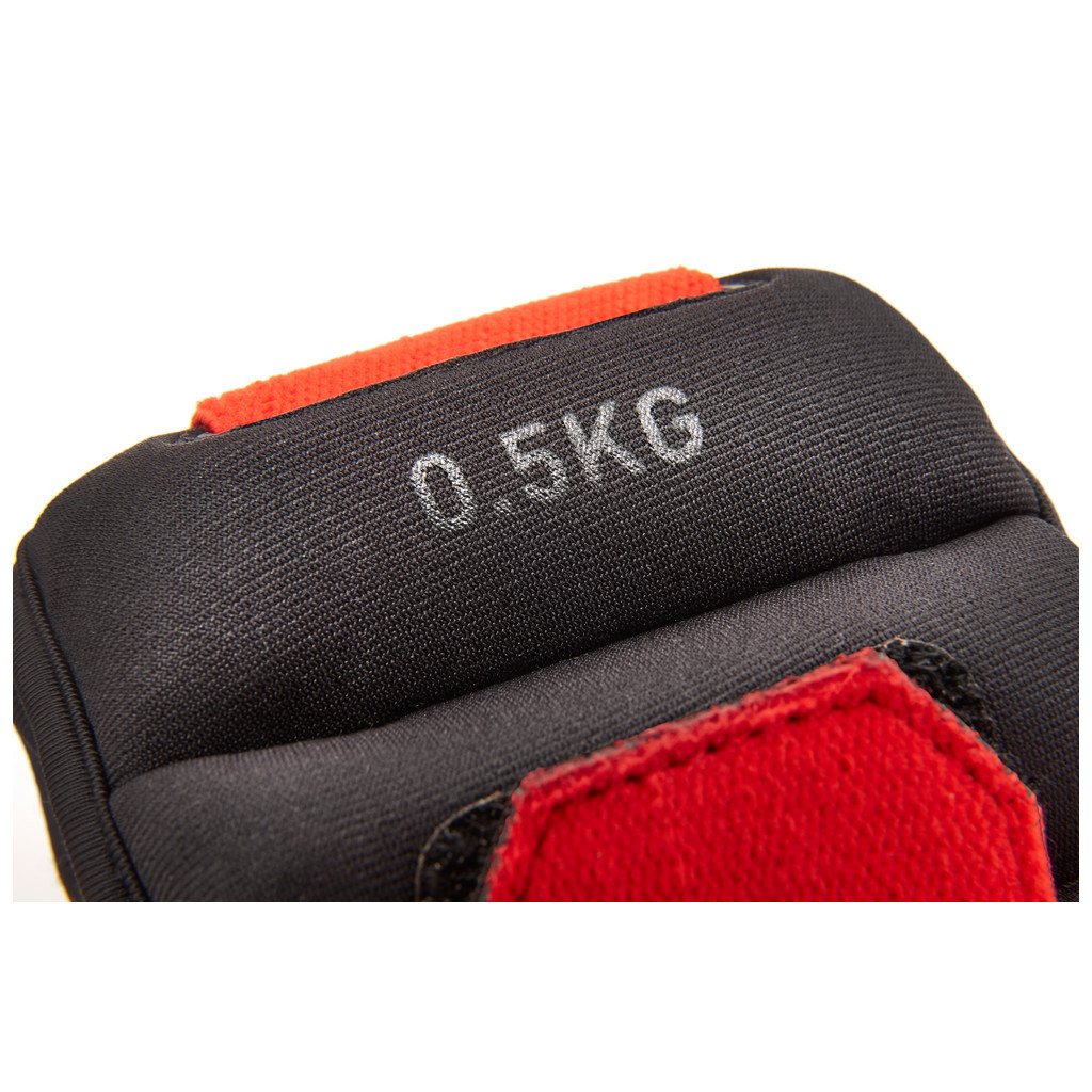 Обважнювач Reebok Flexlock Ankle Weights чорний, червоний RAWT-11270 0.5 кг (885652017237) - зображення 6