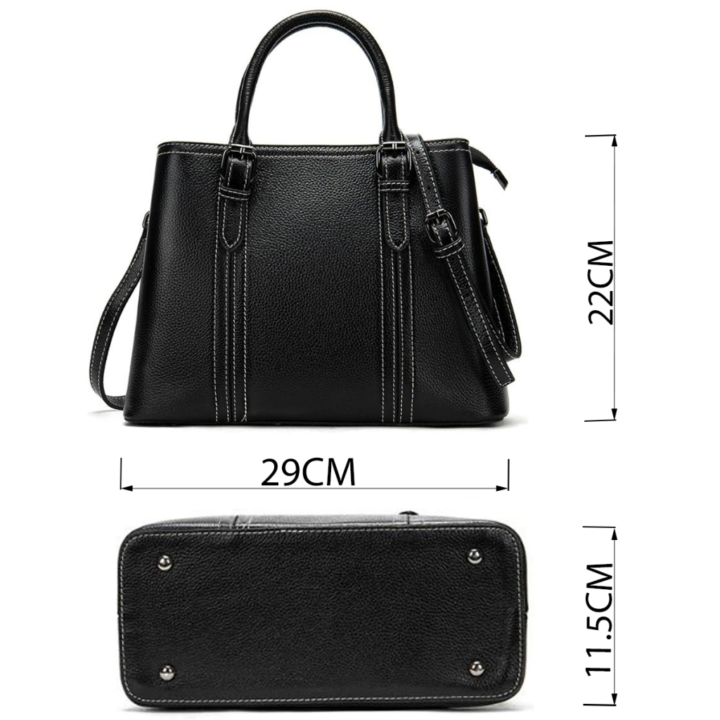 Сумка Vintage Жіноча у шкірі флотар Чорна (14861) - зображення 3