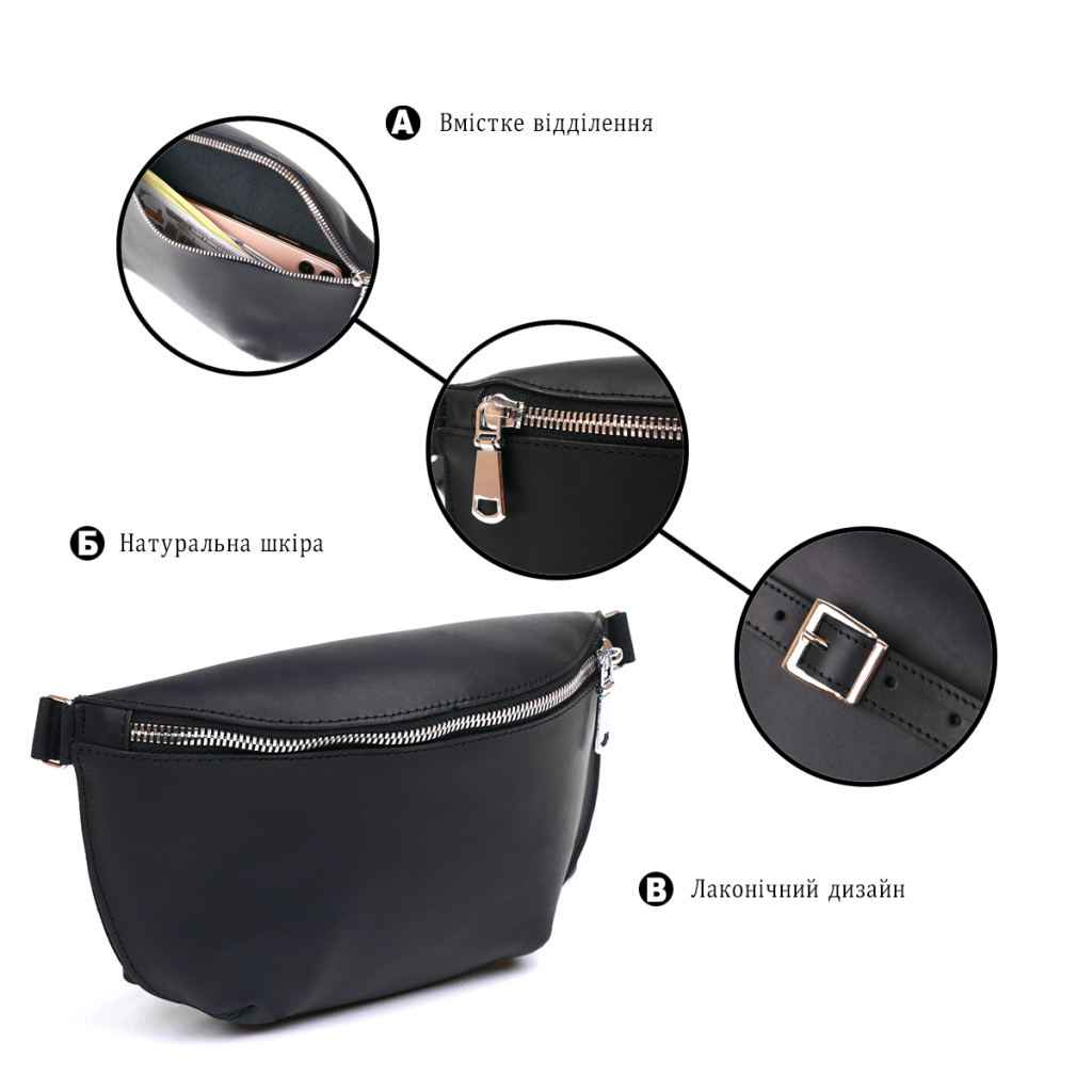 Сумка Shvigel Бананка Чорна (16394) - зображення 4