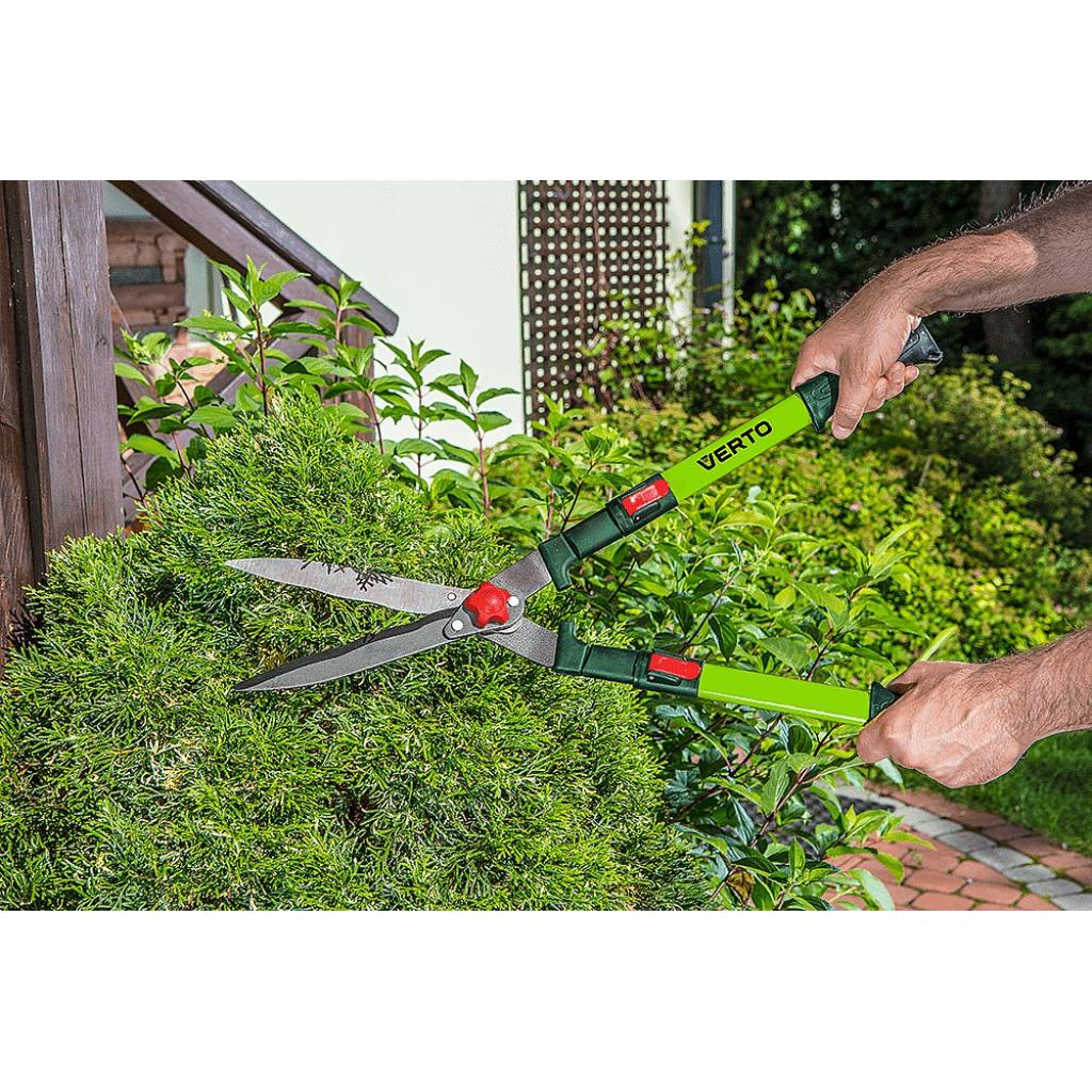 Ножиці садові Verto для огорожі хвилясті телескопічні (15G312) - зображення 2