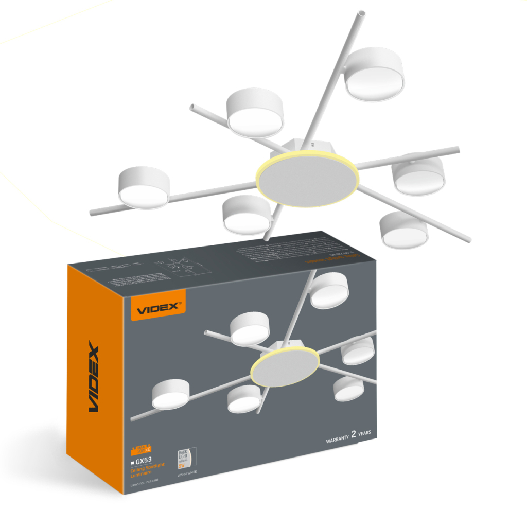 Світильник Videx під лампу 6xGX53 (VL-SPF22B-WB) - зображення 1