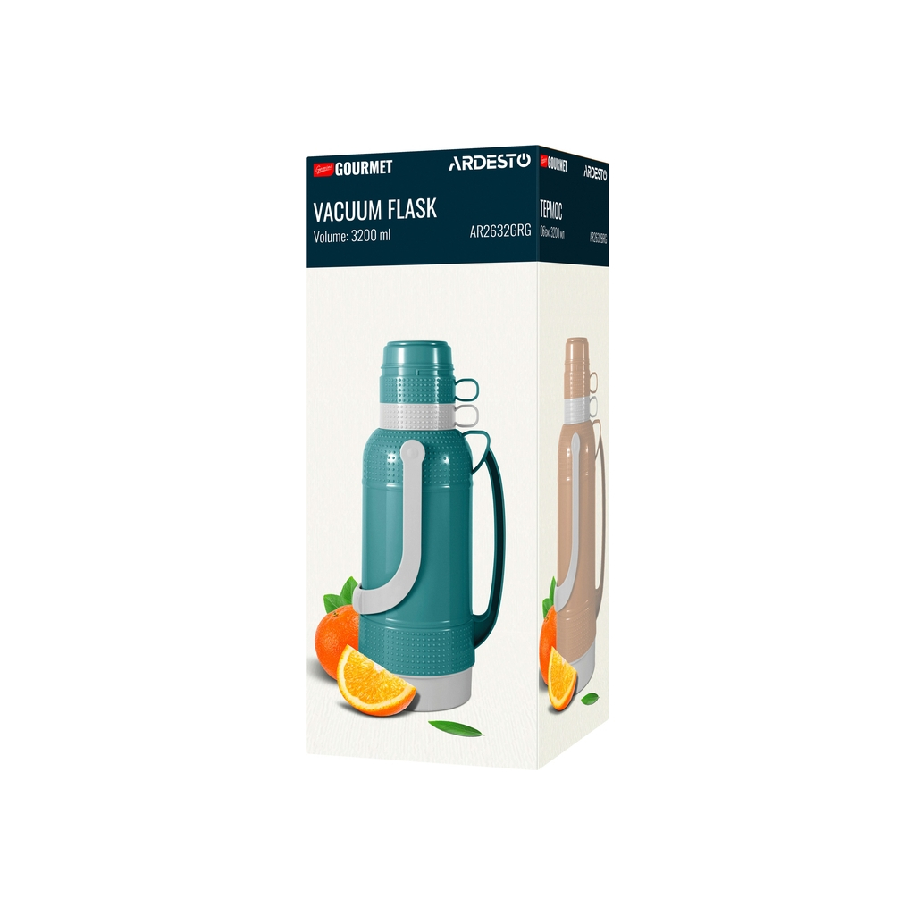 Термос Ardesto Gemini Gourmet 3200 мл Сірий (AR2632GRE) - зображення 10