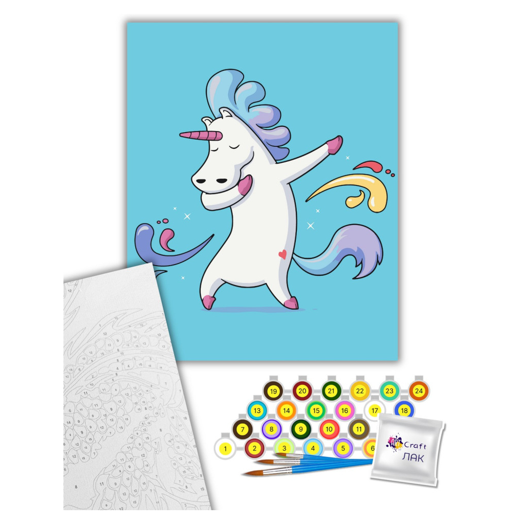 Картина по номерам ArtCraft Крута єдиноріжка 40х50 см (16125-AC) - зображення 2