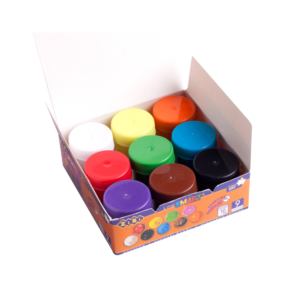 Гуашеві фарби ZiBi KIDS Line 9 кольорів по 10 мл (ZB.6652) - зображення 2