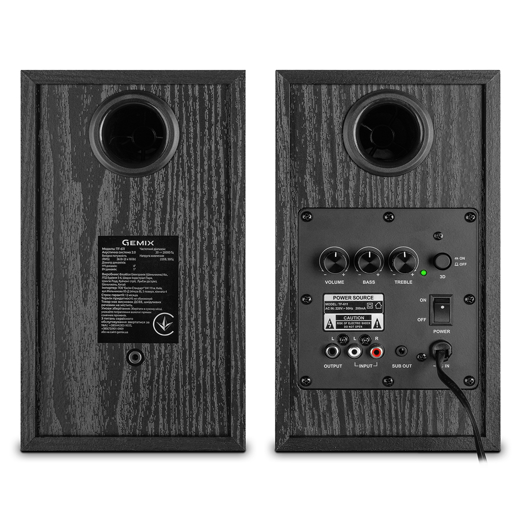 Акустична система TF-611 Black Gemix - зображення 3