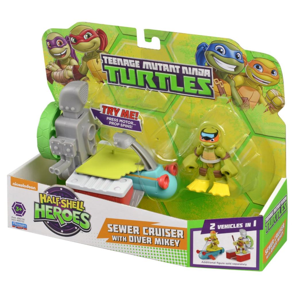 Бойовий транспорт TMNT Быстроходный катер и эксклюзивная фигурка Микеланджело (96703) - зображення 6