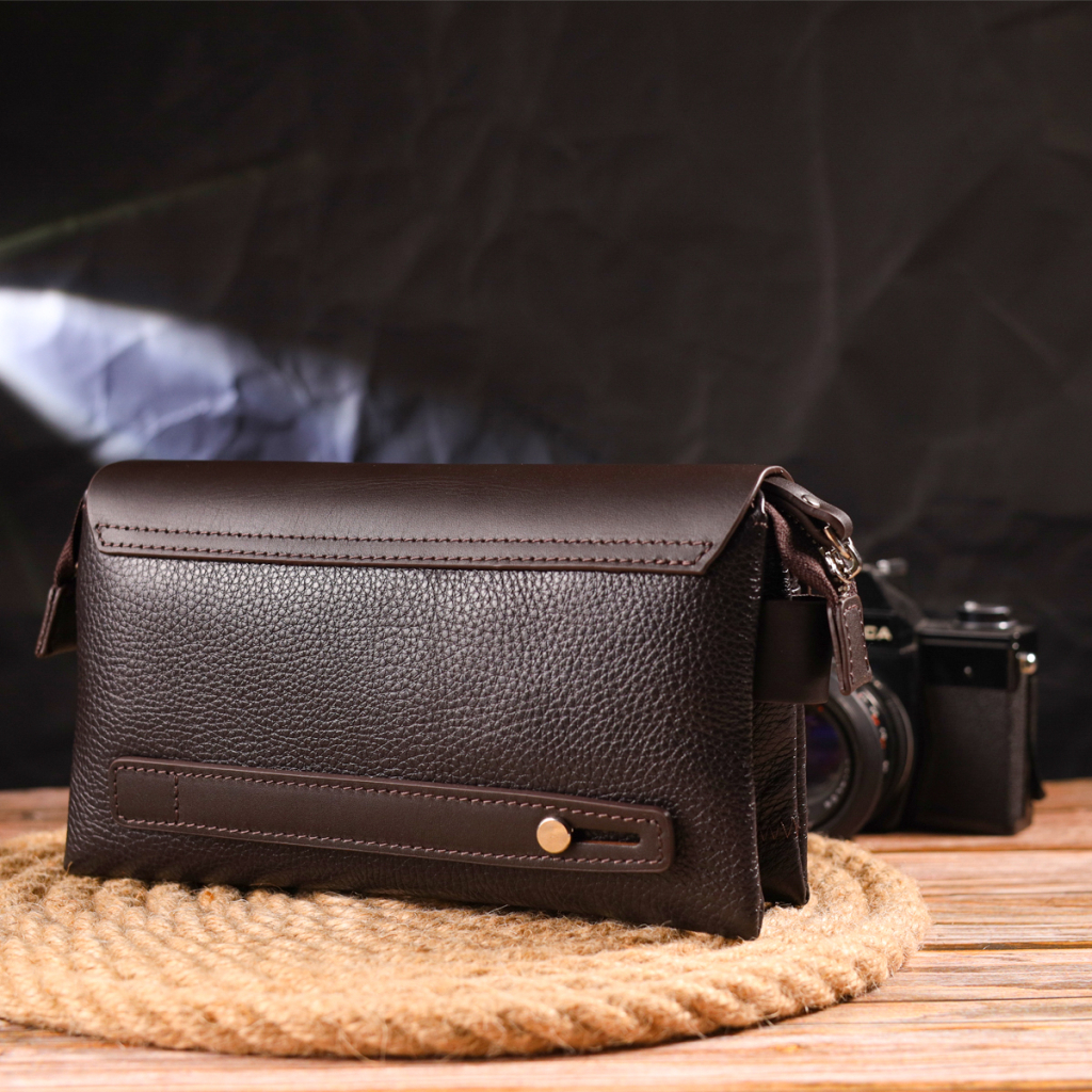 Сумка Canpellini З натуральної шкіри Коричнева (21566) - зображення 10