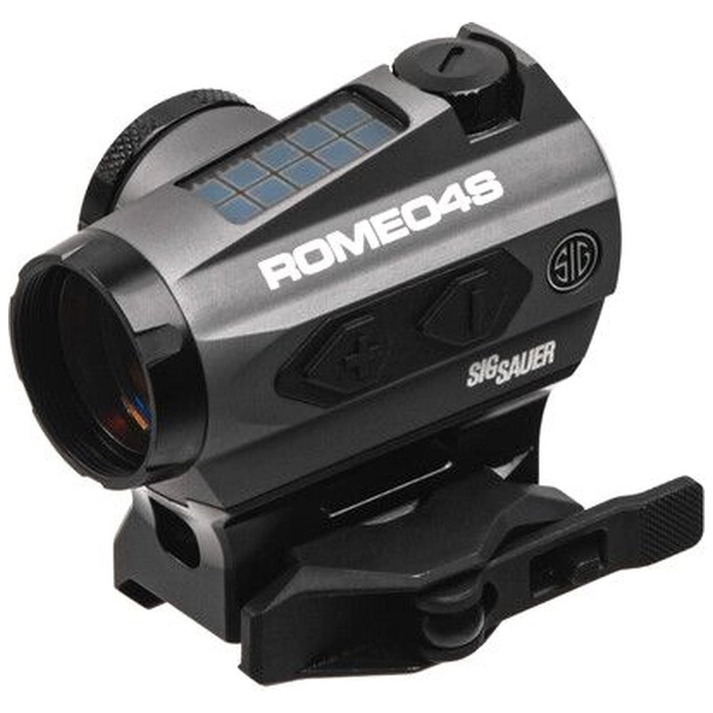 Коліматорний приціл Sig Sauer Romeo4S 1x20mm, 2 MOA RED DOT BALLISTIC CIRCLE DOT, SOLAR (SOR43021) - зображення 1