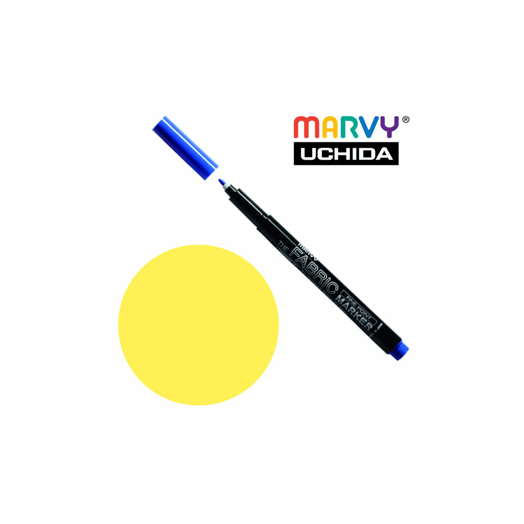 Художній маркер Marvy Жовтий, д/св. тканин, односторонній, 2мм, #522, Fine point (028617520506) - зображення 1