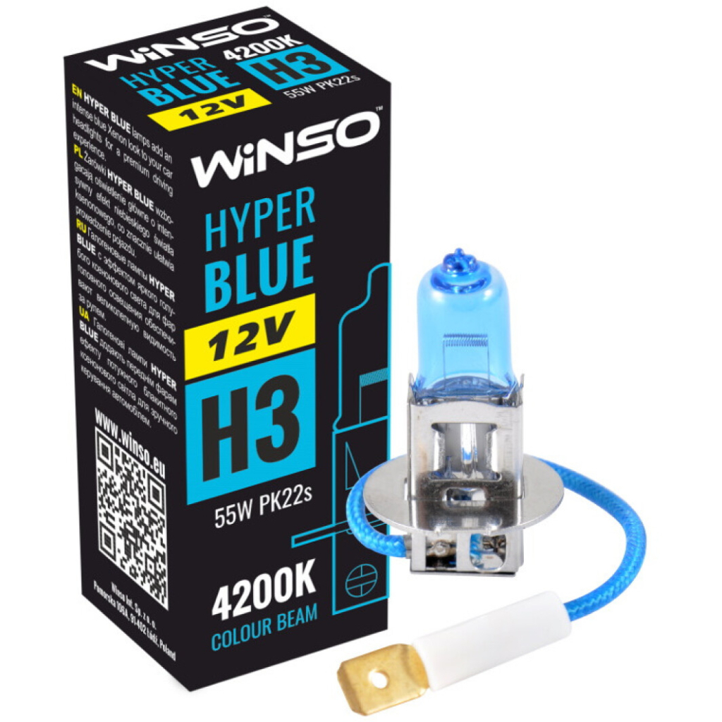 Автолампа WINSO H3 HYPER BLUE 4200K 55W (712340) - зображення 2