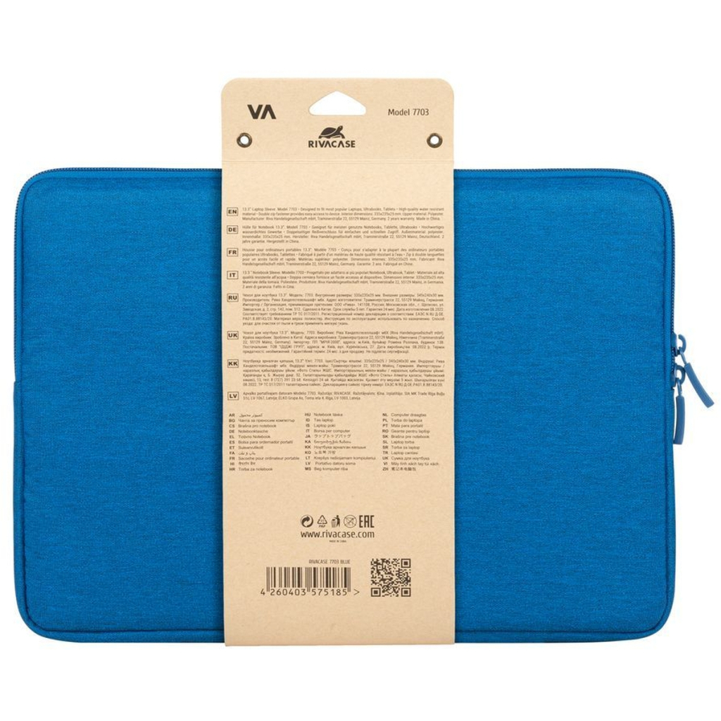 Чохол до ноутбука RivaCase 13.3" 7703 Suzuka Azure Blue (7703Azure Blue) - зображення 12