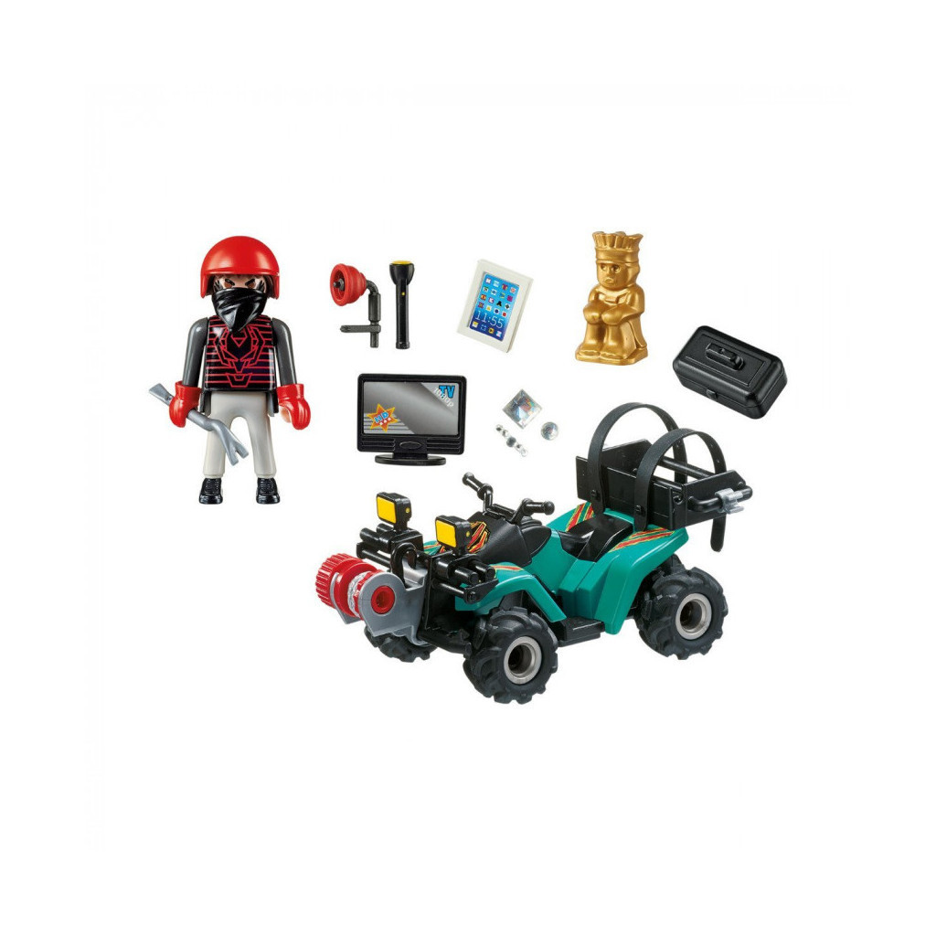 Конструктор Playmobil Грабіжник із видобутком на квадроциклі (6079801) - зображення 2
