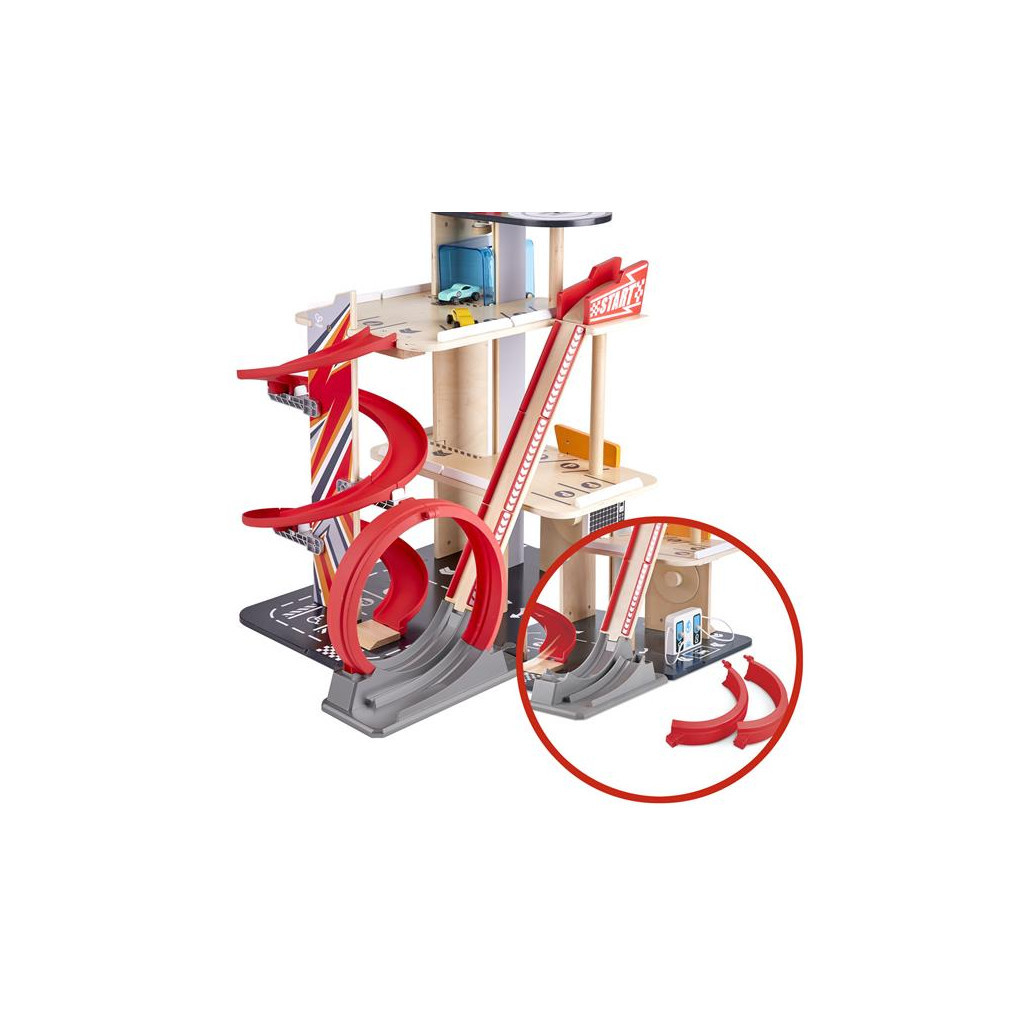 Автотрек Hape з гаражем і машинками (E3019) - зображення 1