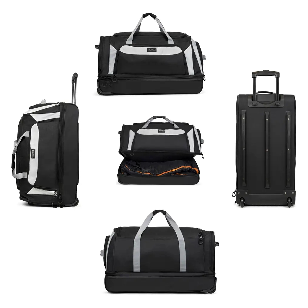 Дорожня сумка TravelZ Wheelbag Doubleloader black 96L (603098) (931071) - зображення 8
