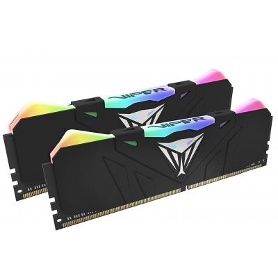 Модуль пам'яті для комп'ютера DDR4 16GB (2x8GB) 2666 MHz Viper RGB Black Patriot (PVR416G266C5K) - зображення 2