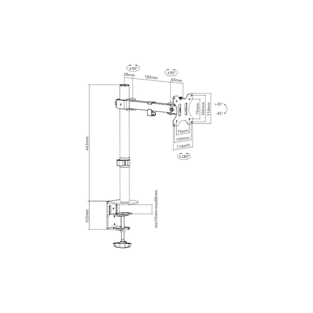 Кронштейн Brateck LDT12-C011 - зображення 2