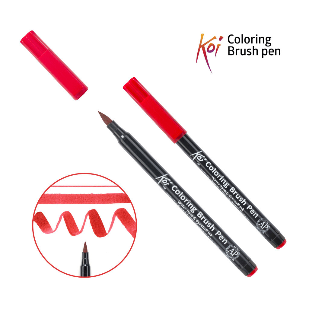 Художній маркер KOI Маркер-пензель акварельний Лососево-рожевий, 107 (084511393080) - зображення 1