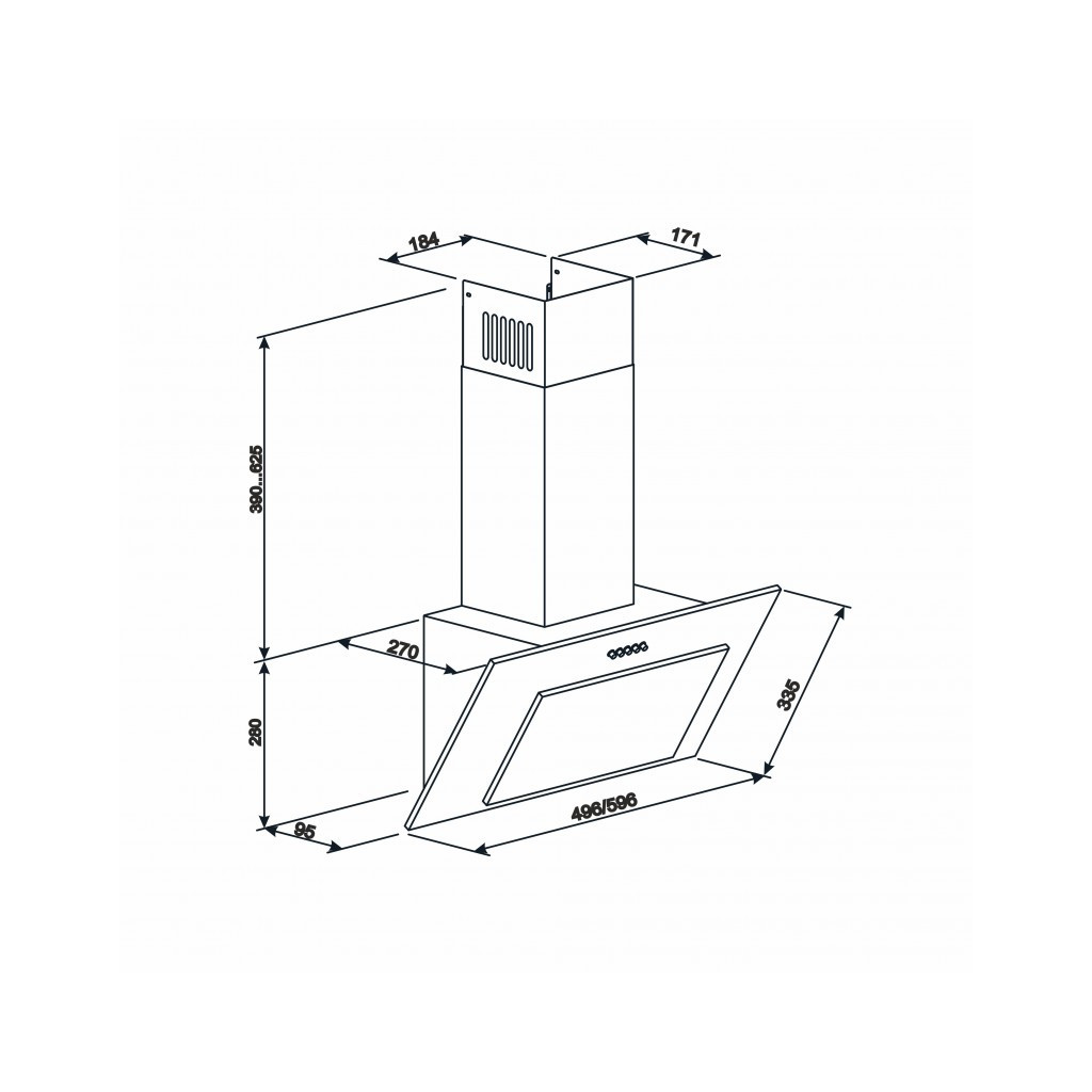 Витяжка кухонна Eleyus VERTICAL 470 50 BL - picture 12