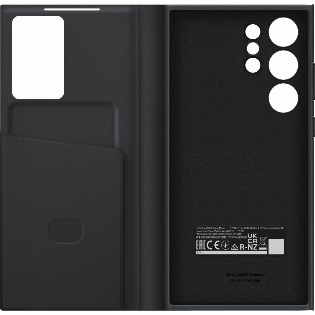 Чохол до мобільного телефона Samsung Galaxy S23 Ultra Smart View Wallet Case Black (EF-ZS918CBEGRU) - зображення 3